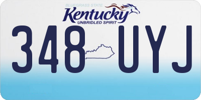 KY license plate 348UYJ