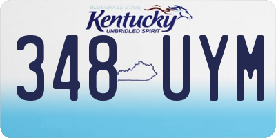 KY license plate 348UYM