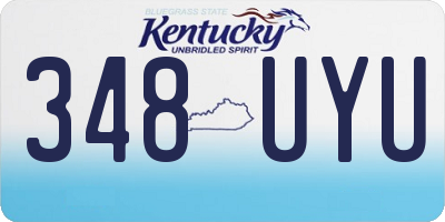 KY license plate 348UYU