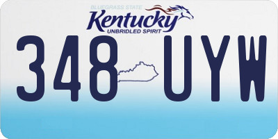 KY license plate 348UYW