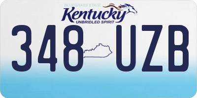 KY license plate 348UZB