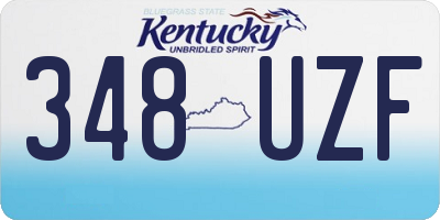 KY license plate 348UZF