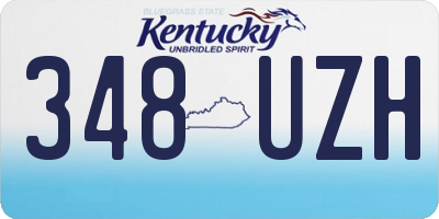 KY license plate 348UZH