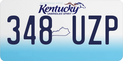 KY license plate 348UZP