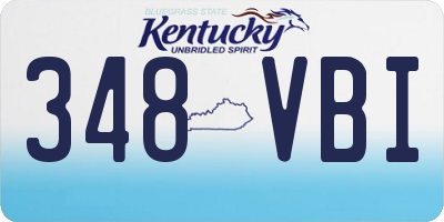 KY license plate 348VBI