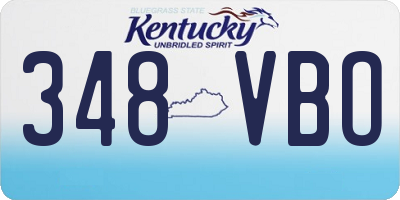 KY license plate 348VBO
