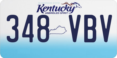 KY license plate 348VBV