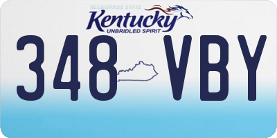 KY license plate 348VBY