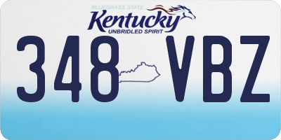 KY license plate 348VBZ