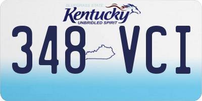 KY license plate 348VCI