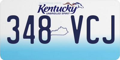 KY license plate 348VCJ