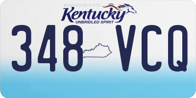 KY license plate 348VCQ