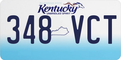 KY license plate 348VCT