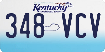 KY license plate 348VCV