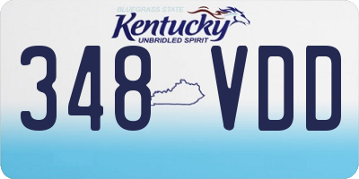 KY license plate 348VDD