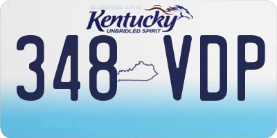 KY license plate 348VDP
