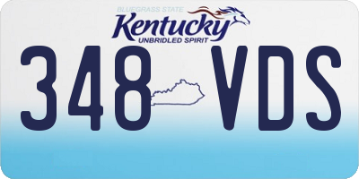 KY license plate 348VDS