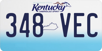 KY license plate 348VEC