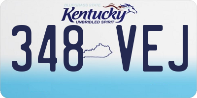 KY license plate 348VEJ