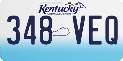 KY license plate 348VEQ