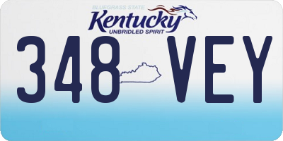 KY license plate 348VEY