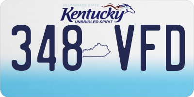 KY license plate 348VFD