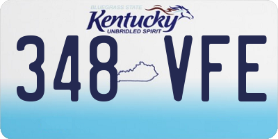 KY license plate 348VFE