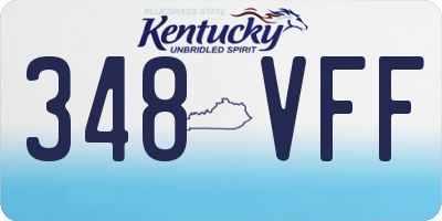 KY license plate 348VFF