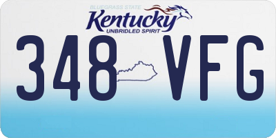 KY license plate 348VFG