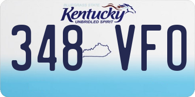 KY license plate 348VFO