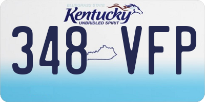 KY license plate 348VFP