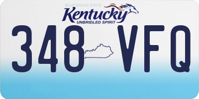 KY license plate 348VFQ