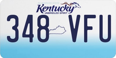 KY license plate 348VFU