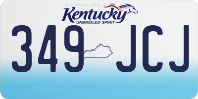 KY license plate 349JCJ