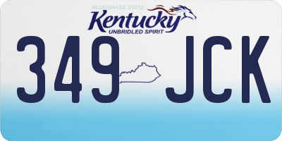 KY license plate 349JCK