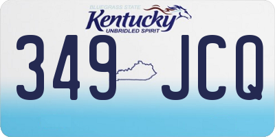 KY license plate 349JCQ