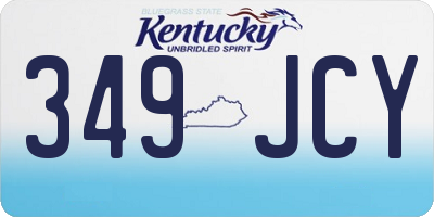KY license plate 349JCY