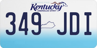 KY license plate 349JDI