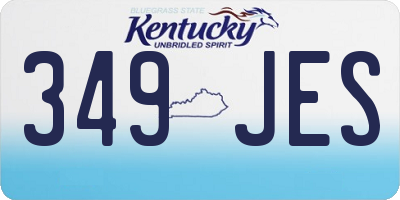 KY license plate 349JES
