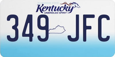 KY license plate 349JFC