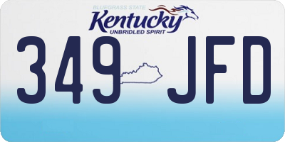 KY license plate 349JFD