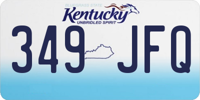 KY license plate 349JFQ