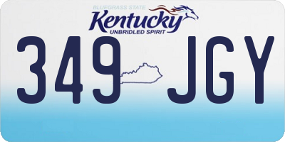 KY license plate 349JGY