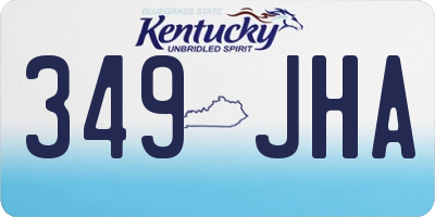 KY license plate 349JHA