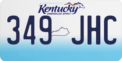 KY license plate 349JHC