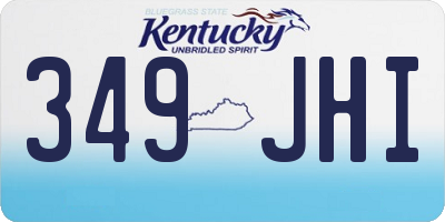 KY license plate 349JHI