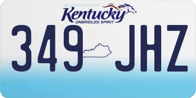 KY license plate 349JHZ