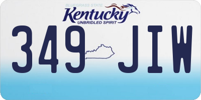 KY license plate 349JIW