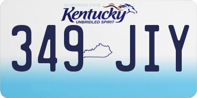 KY license plate 349JIY