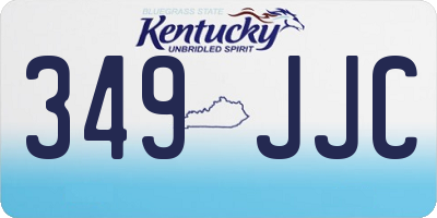 KY license plate 349JJC